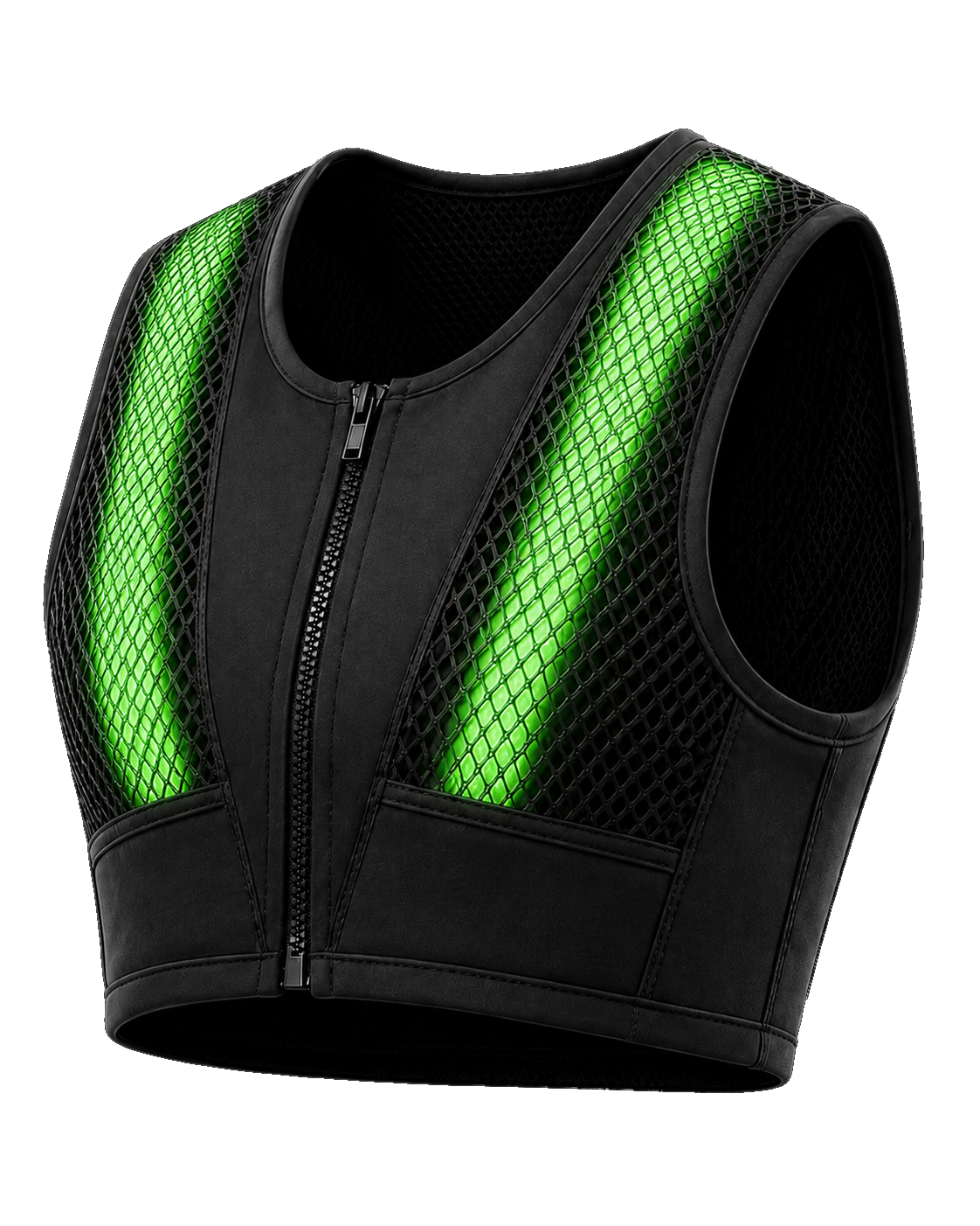 Vixon vest with its LEDs on