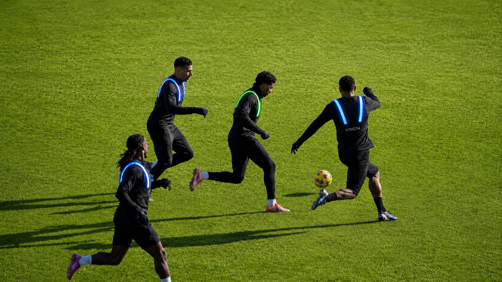 Football training with Vixon vests
